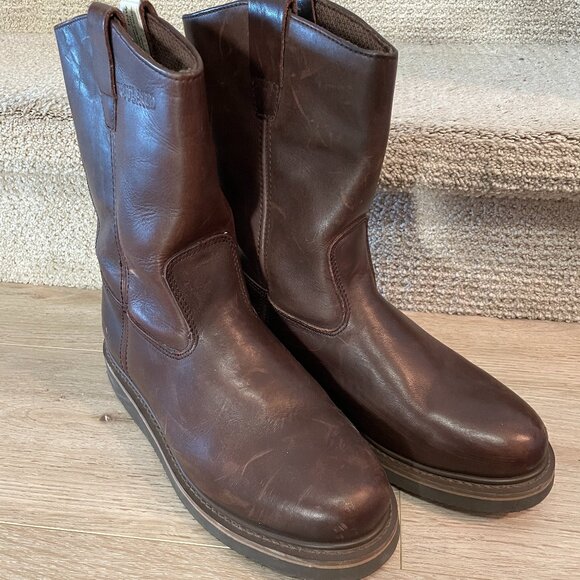 Other - RUFFHIDES || Men's Dark Brown Leather Boots Western - Size 10.5 - EUC